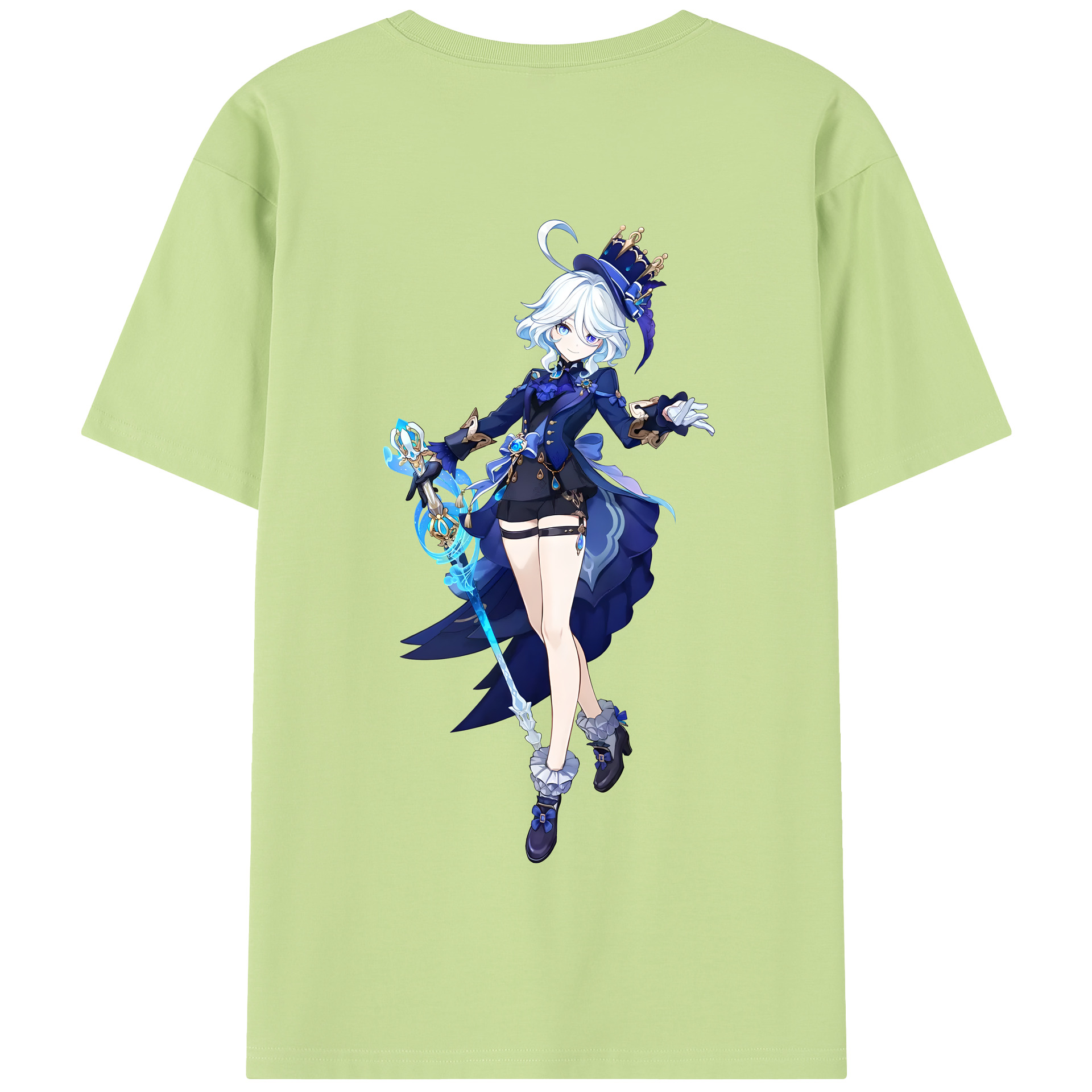 げんし神 フリーナ genshin Furina 綿100％半袖Tシャツ（背面プリント）